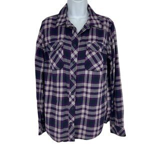 Duluth Trading Co Women's Crosscut Wicking Flannel Shirt Size M